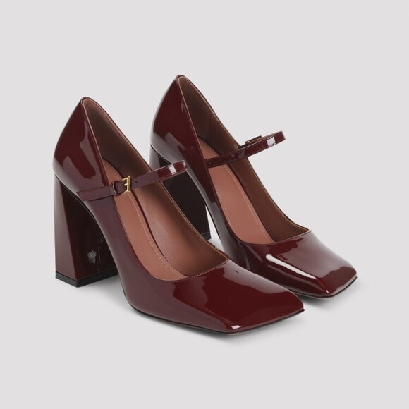 Amina Muaddi High-Heeled Pumps With Patent Leather Finish - NWT - Picture 5 of 5